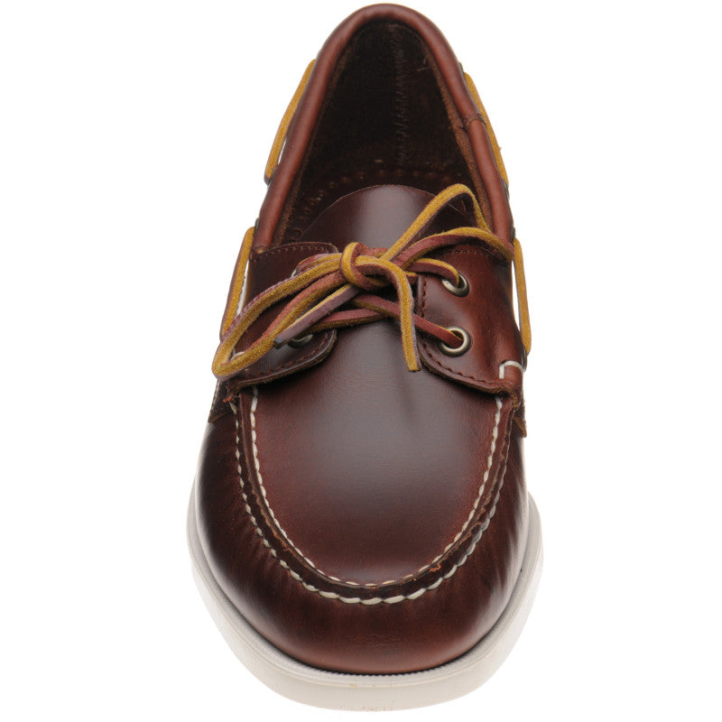 Product image for Sebago Dockside Portland in brown waxy
