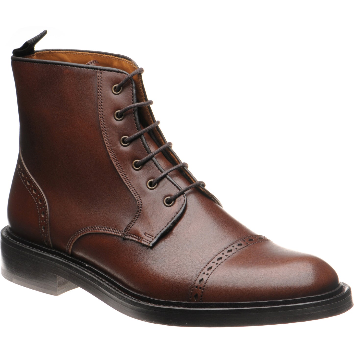 Product image for Wildsmith Model 18 mens rubber-soled boots in cognac calf (second)