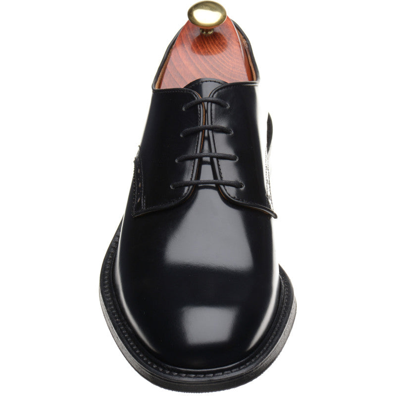 Product image for Wildsmith Model 26 mens rubber-soled Derby shoes in black polished
