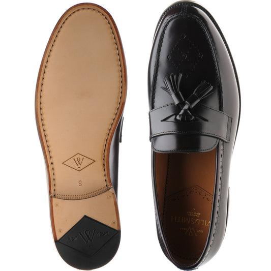 Product image for Wildsmith Model 27 mens tasselled loafers in burgundy polished