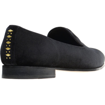 Product image for Wildsmith Model 2 mens house shoes in black velvet
