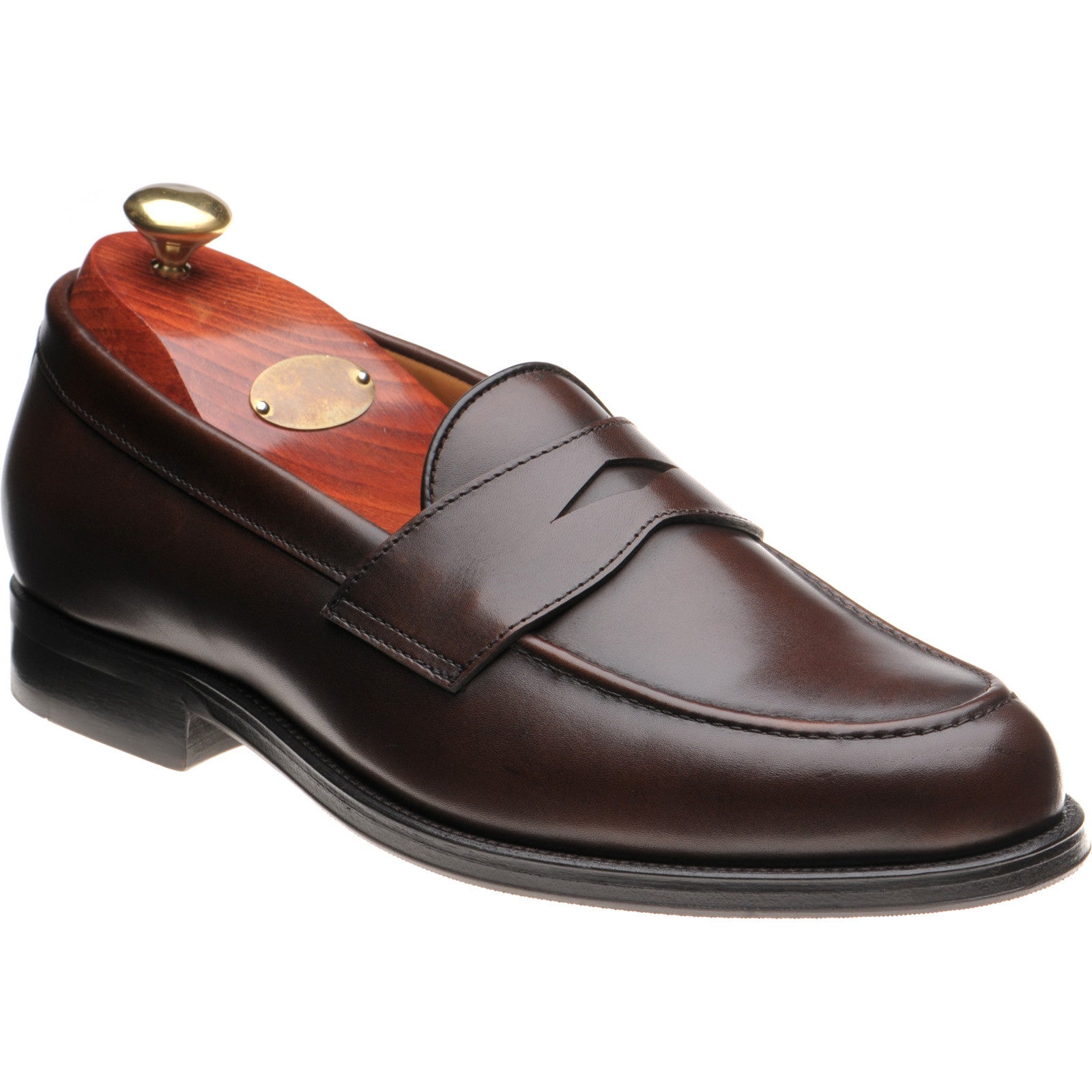 Product image for Wildsmith Model 31 mens rubber-soled loafers in dark brown calf (second)