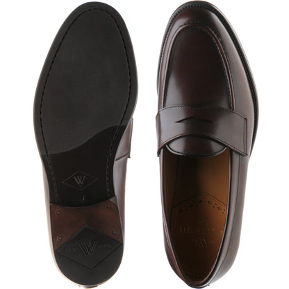 Product image for Wildsmith Model 31 mens rubber-soled loafers in dark brown calf (second)