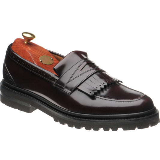 Product image for Wildsmith Model 80 mens rubber-soled loafers in burgundy polished (second)