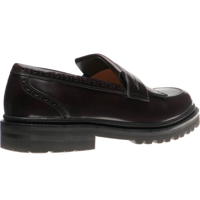 Product image for Wildsmith Model 80 mens rubber-soled loafers in burgundy polished (second)