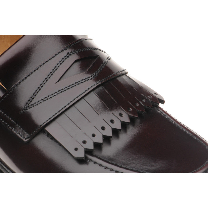 Product image for Wildsmith Model 80 mens rubber-soled loafers in burgundy polished (second)