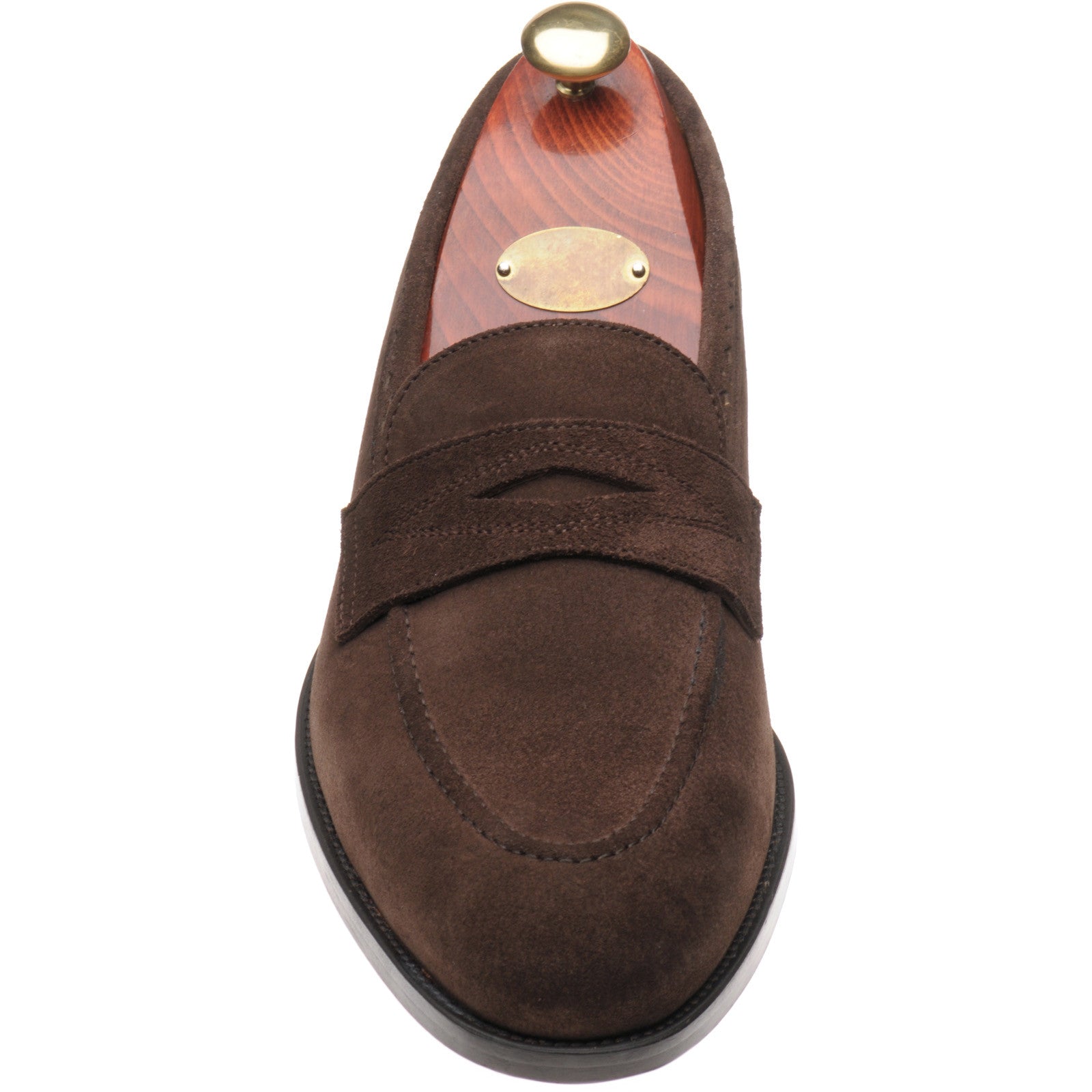 Product image for Wildsmith Model 98 mens loafers in dark brown suede
