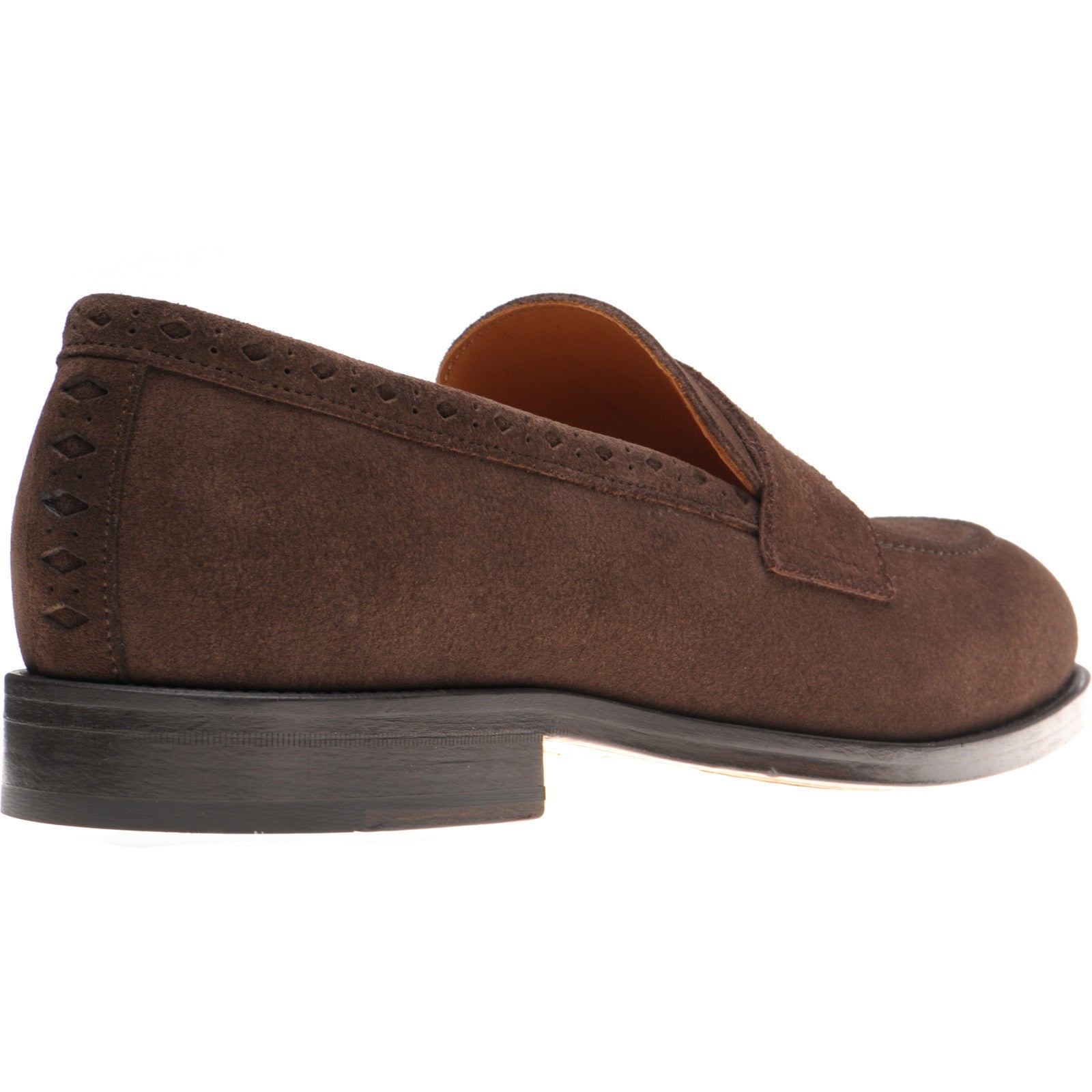 Product image for Wildsmith Model 98 mens loafers in dark brown suede
