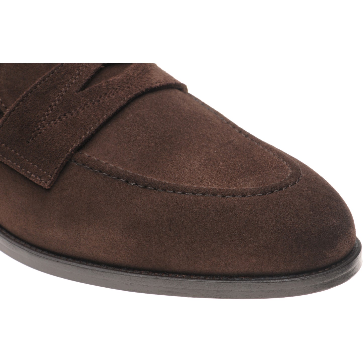 Product image for Wildsmith Model 98 mens loafers in dark brown suede