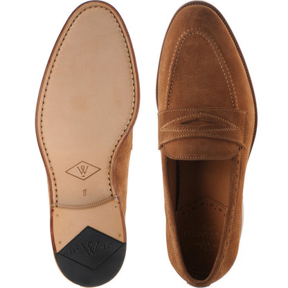 Product image for Wildsmith Model 98 mens loafers in tan suede